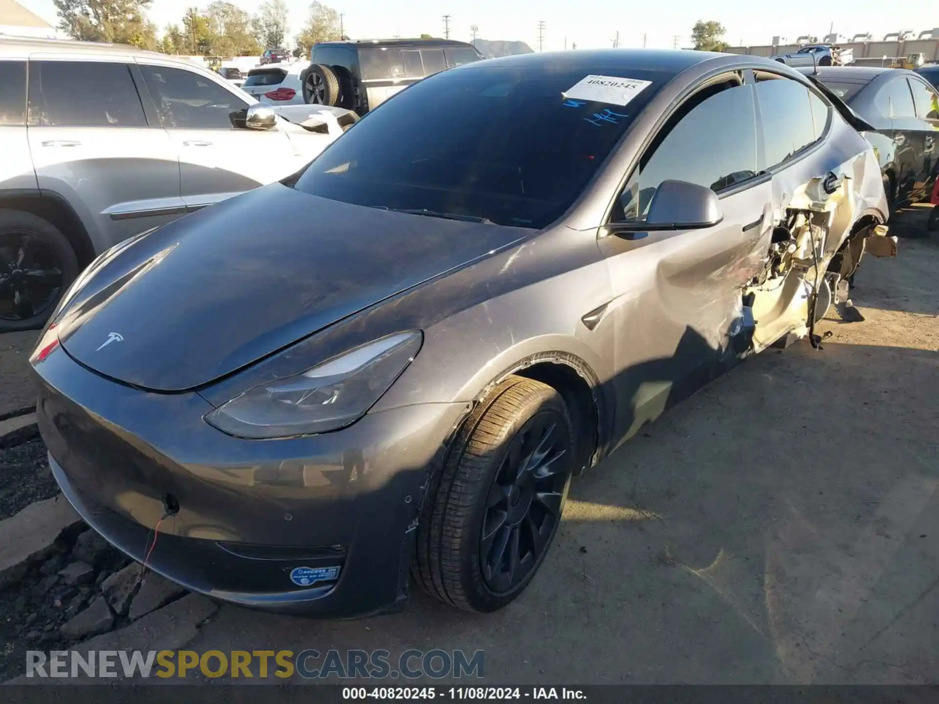 2 Фотография поврежденного автомобиля 5YJYGDED2MF110296 TESLA MODEL Y 2021