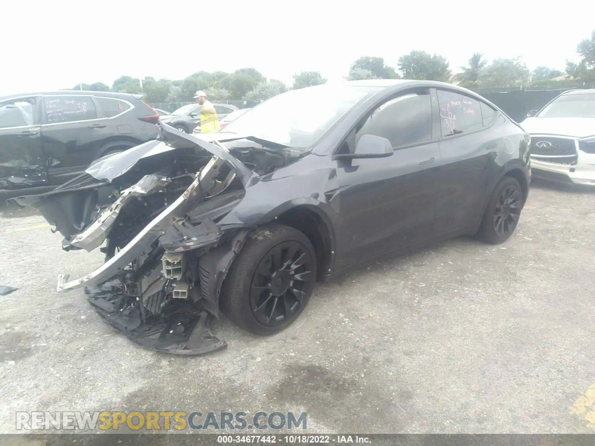 2 Photograph of a damaged car 5YJYGDED2MF112775 TESLA MODEL Y 2021
