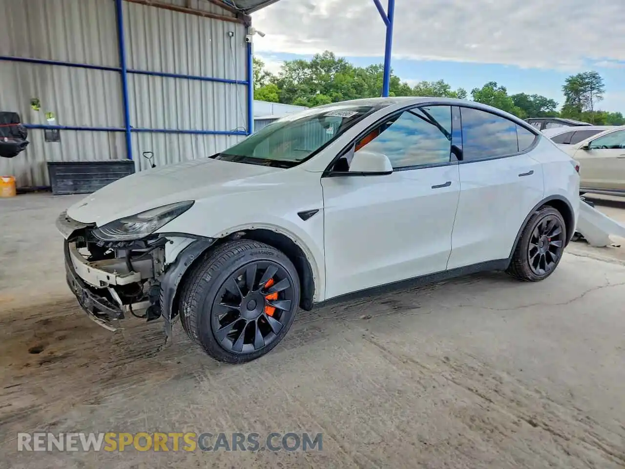 1 Photograph of a damaged car 5YJYGDED3MF103714 TESLA MODEL Y 2021