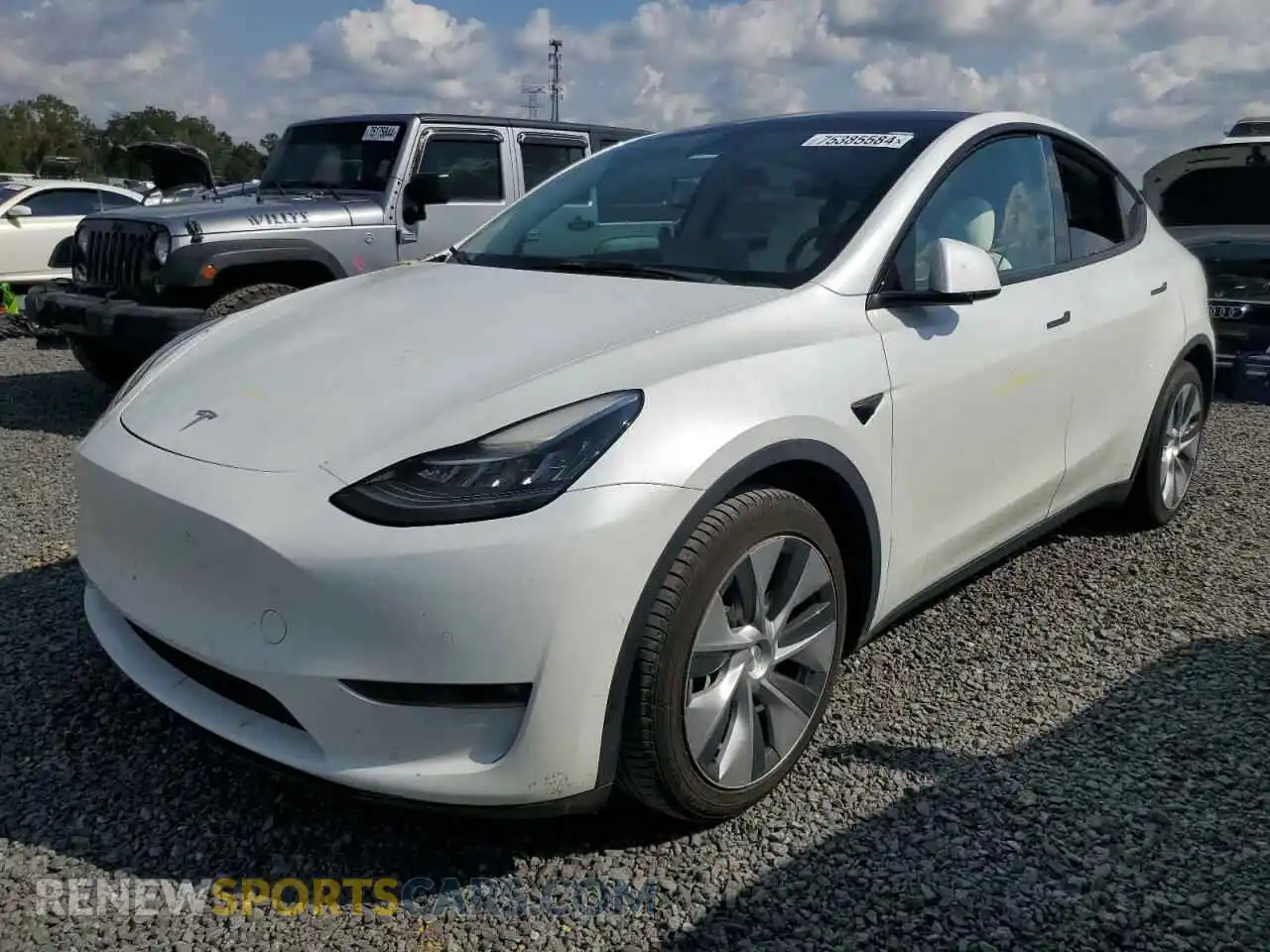 1 Photograph of a damaged car 5YJYGDED4MF109165 TESLA MODEL Y 2021