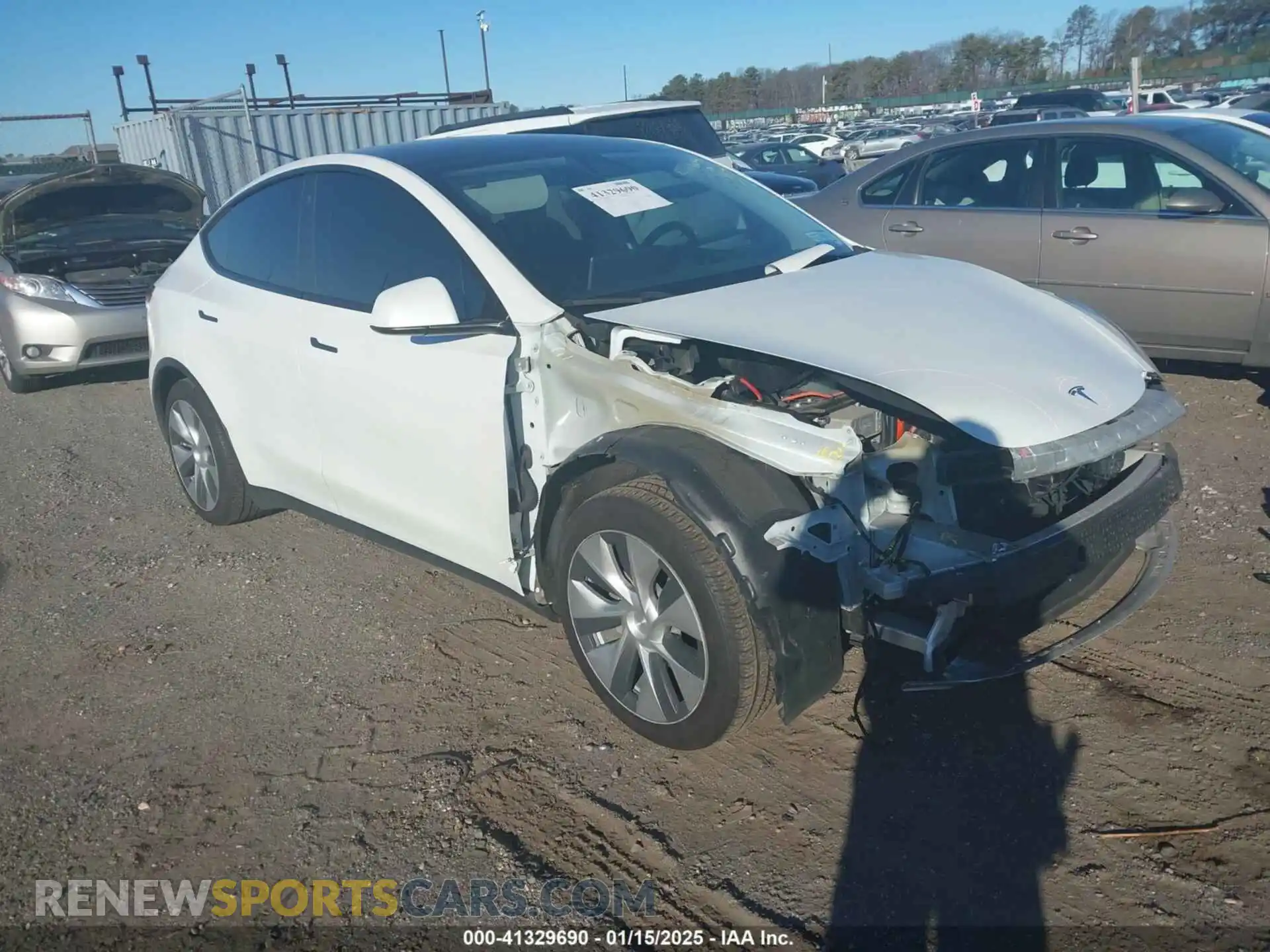 1 Photograph of a damaged car 5YJYGDED4MF109554 TESLA MODEL Y 2021