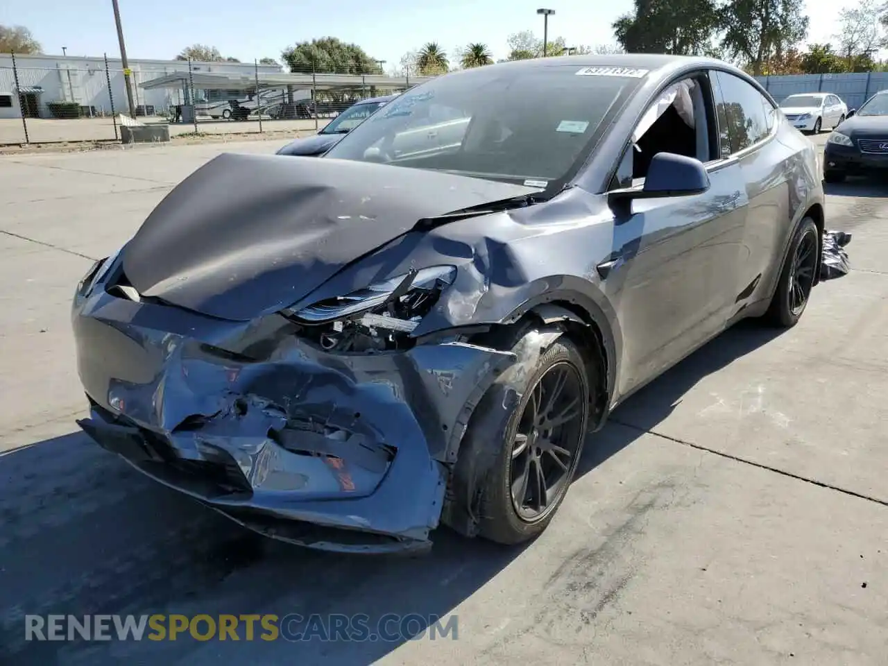 2 Photograph of a damaged car 5YJYGDED4MF113944 TESLA MODEL Y 2021