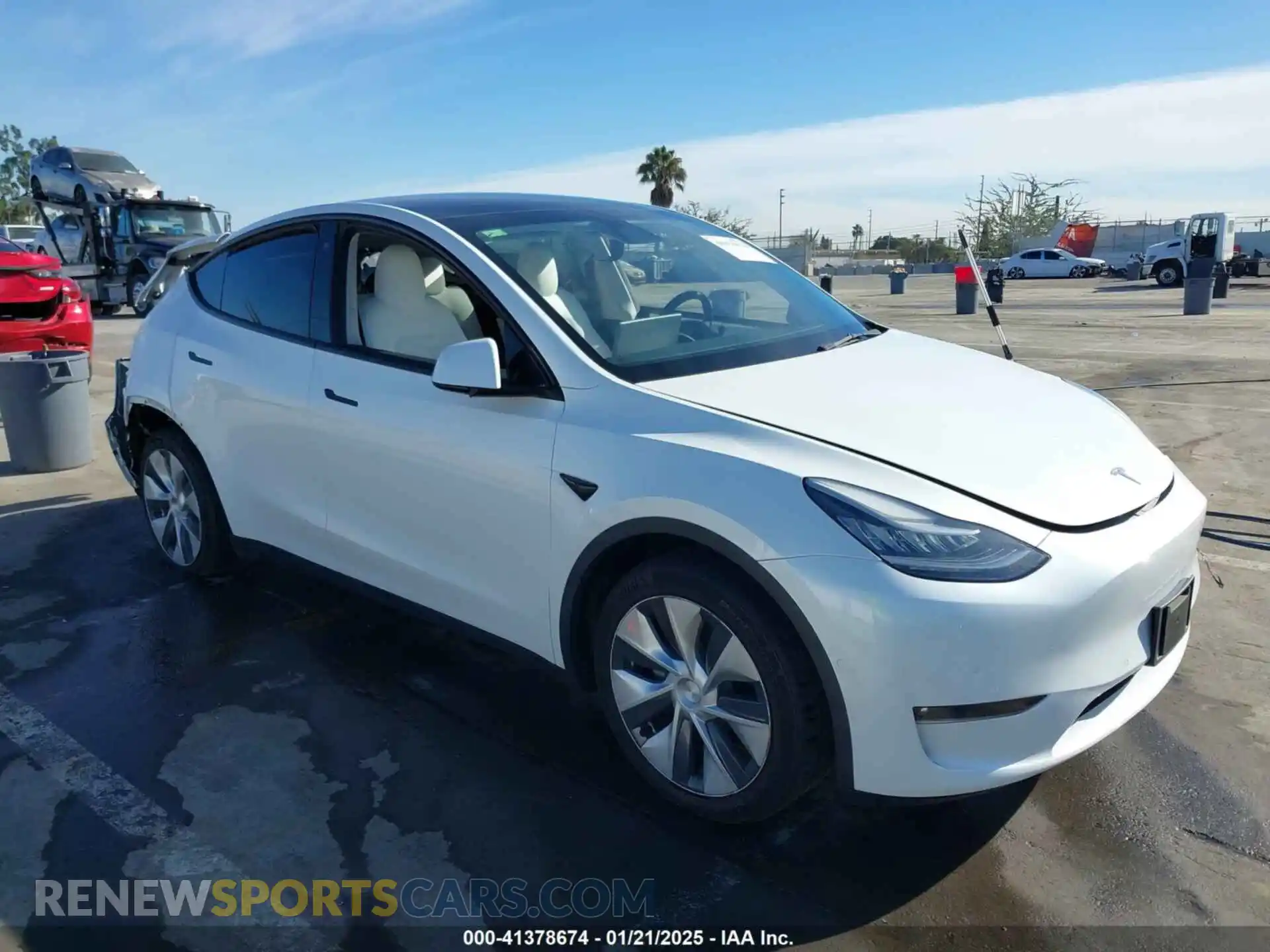 1 Photograph of a damaged car 5YJYGDED4MF162982 TESLA MODEL Y 2021