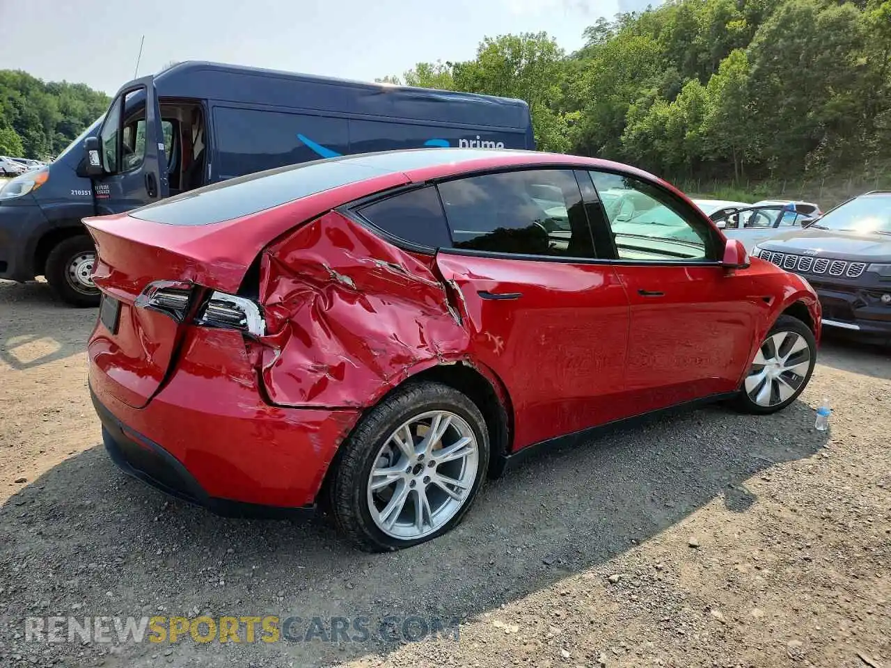 3 Фотография поврежденного автомобиля 5YJYGDED5MF116559 TESLA MODEL Y 2021