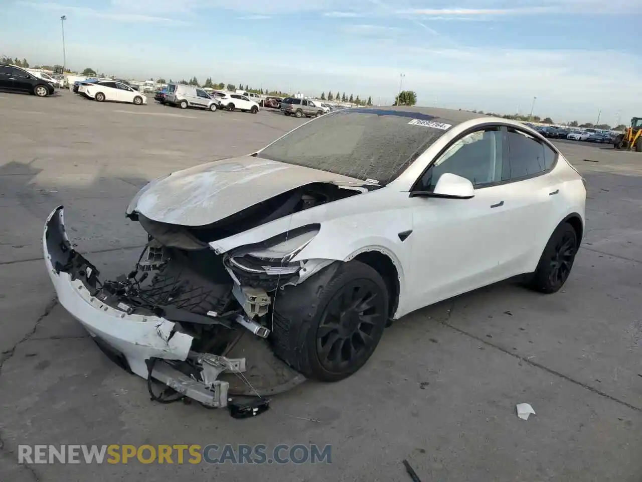 1 Photograph of a damaged car 5YJYGDED6MF103688 TESLA MODEL Y 2021