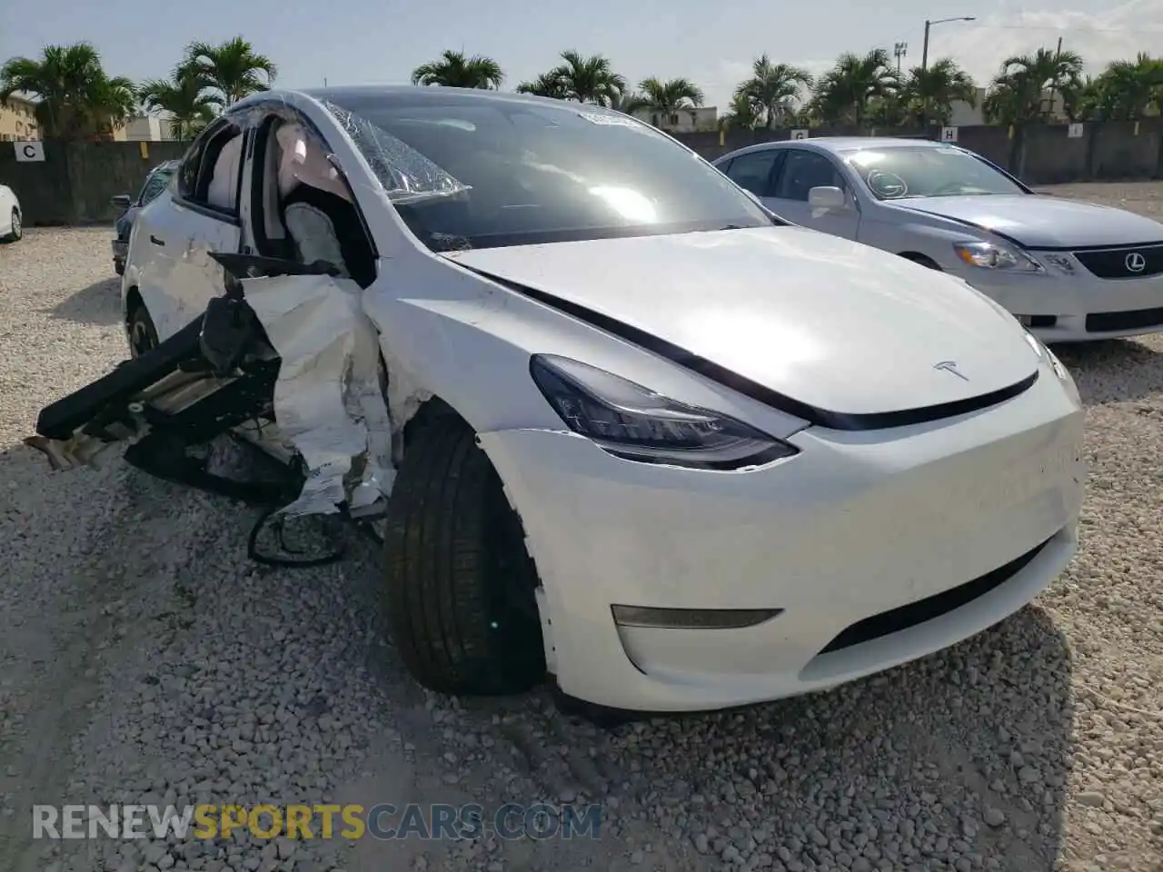 1 fotografías del automóvil dañado 5YJYGDED6MF114996 TESLA MODEL Y 2021