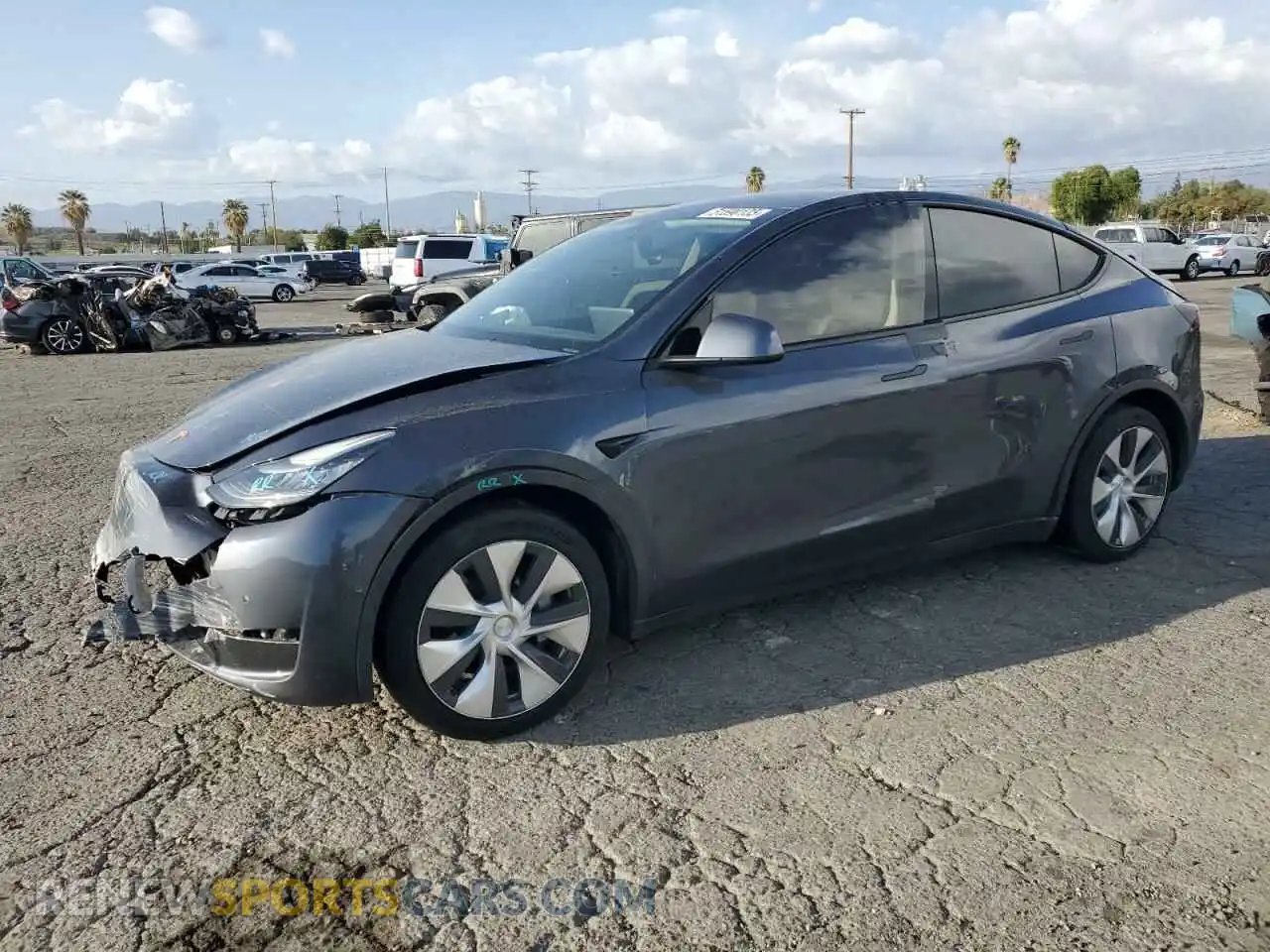 1 Photograph of a damaged car 5YJYGDED7MF109418 TESLA MODEL Y 2021