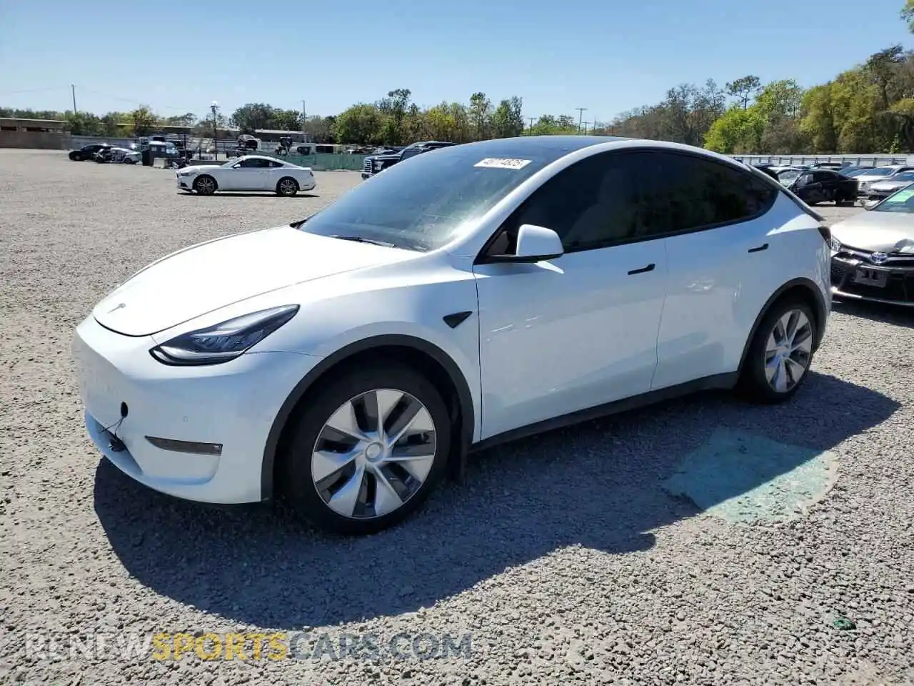 1 Photograph of a damaged car 5YJYGDED8MF113011 TESLA MODEL Y 2021