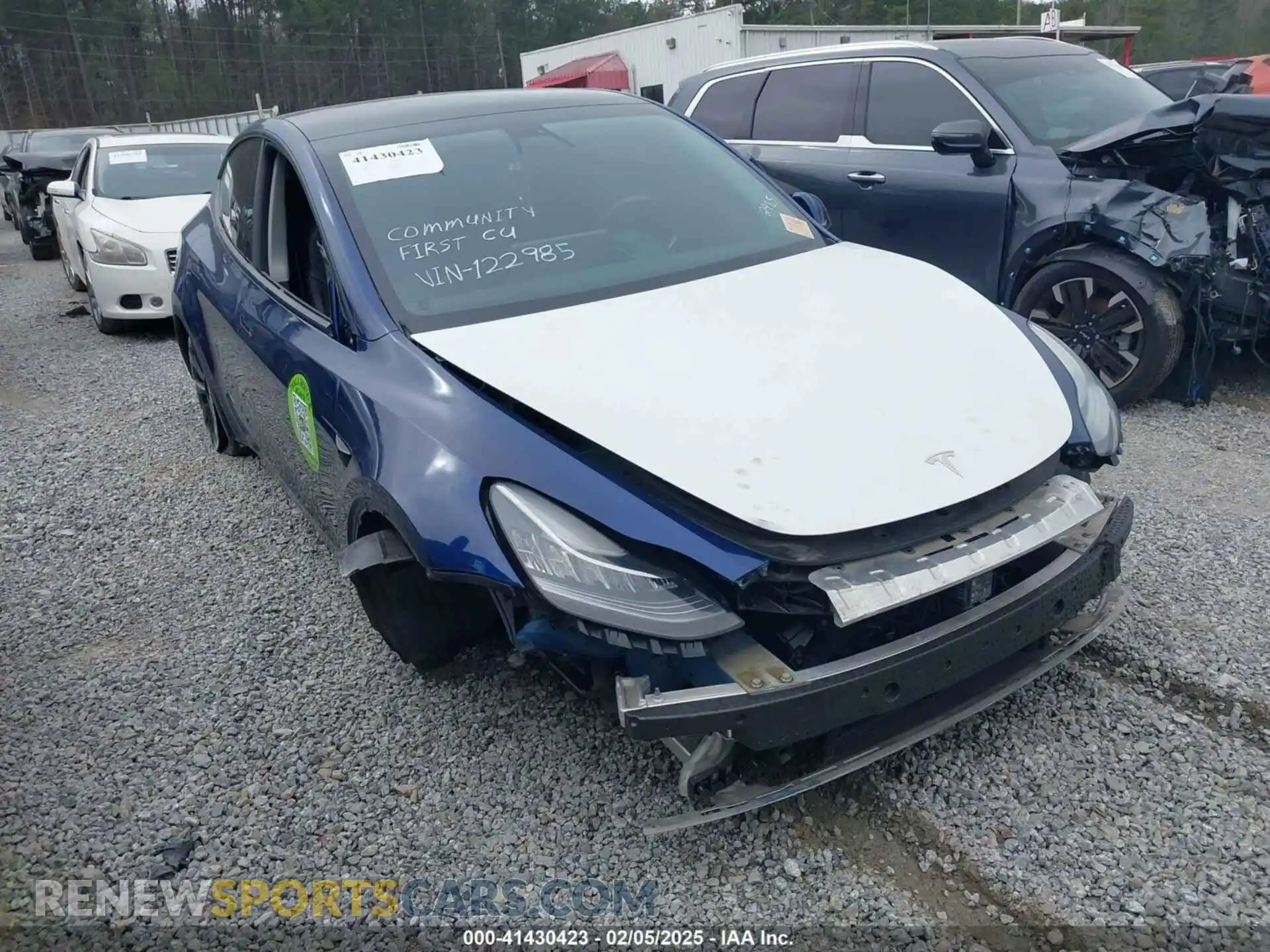 1 Фотография поврежденного автомобиля 5YJYGDED8MF122985 TESLA MODEL Y 2021