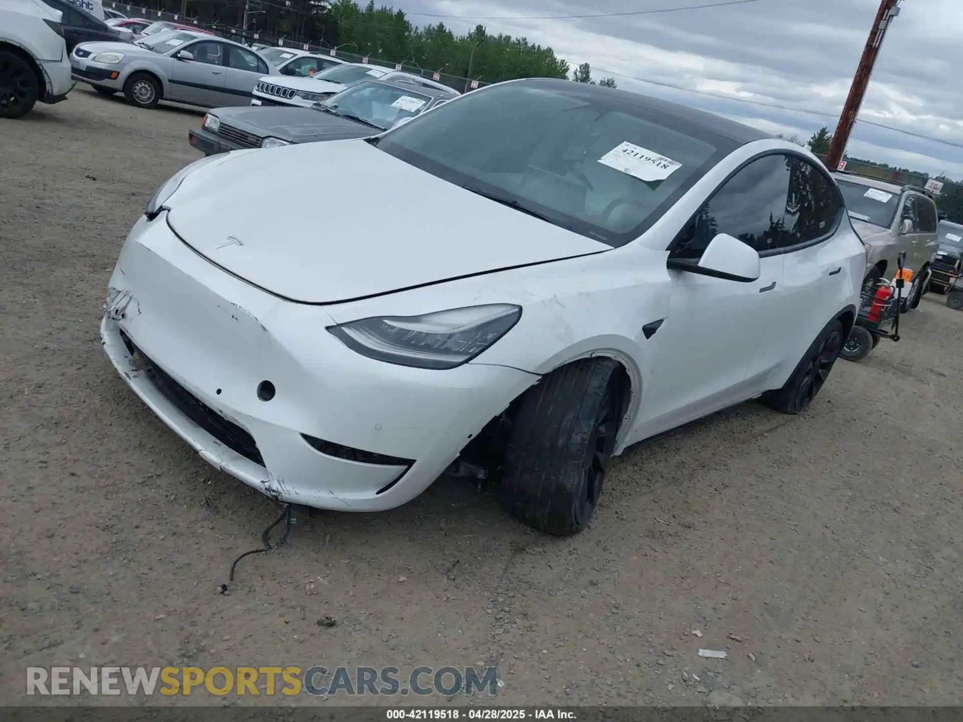 2 Photograph of a damaged car 5YJYGDED9MF121828 TESLA MODEL Y 2021