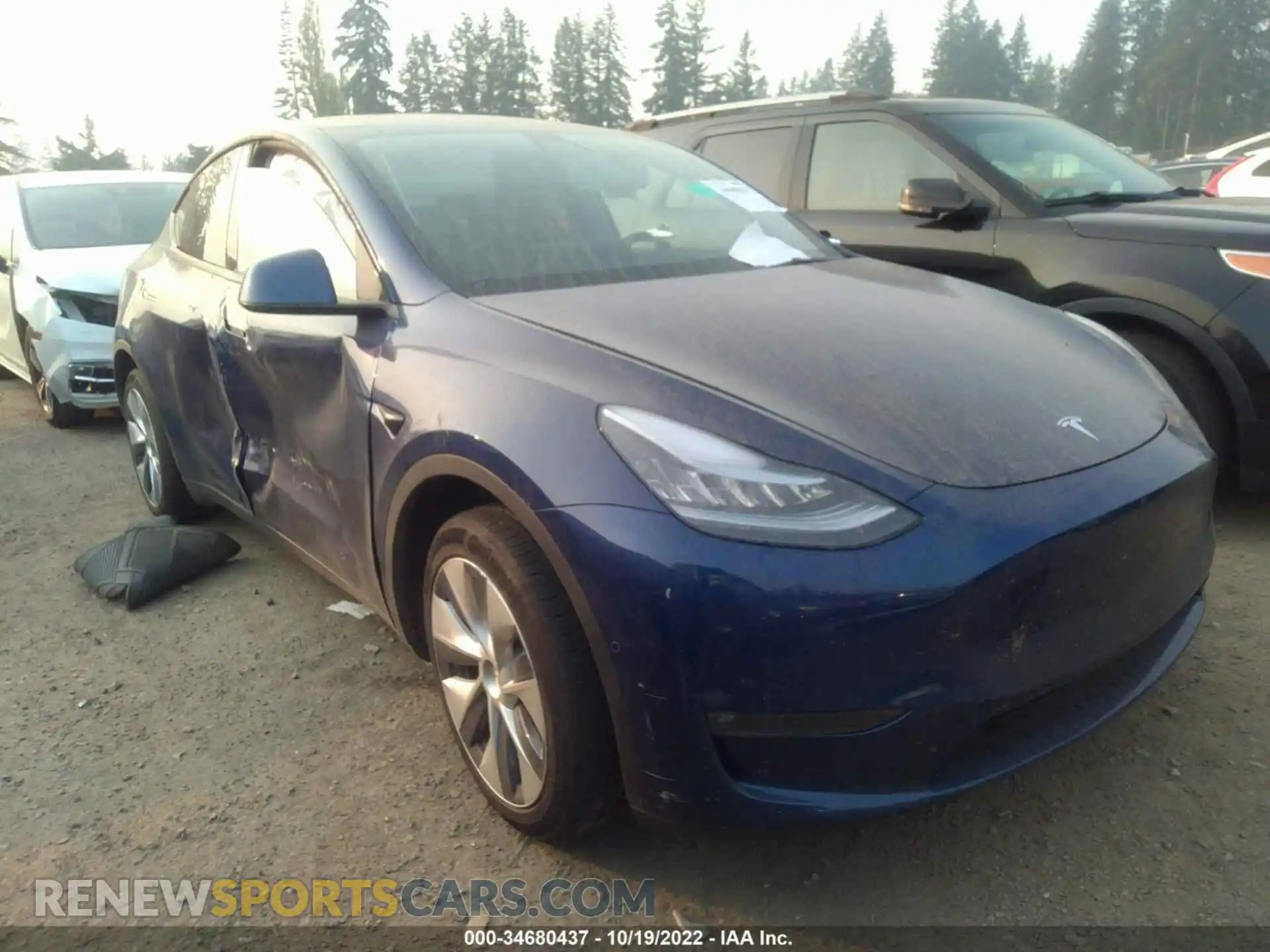 1 Photograph of a damaged car 5YJYGDEDXMF103953 TESLA MODEL Y 2021