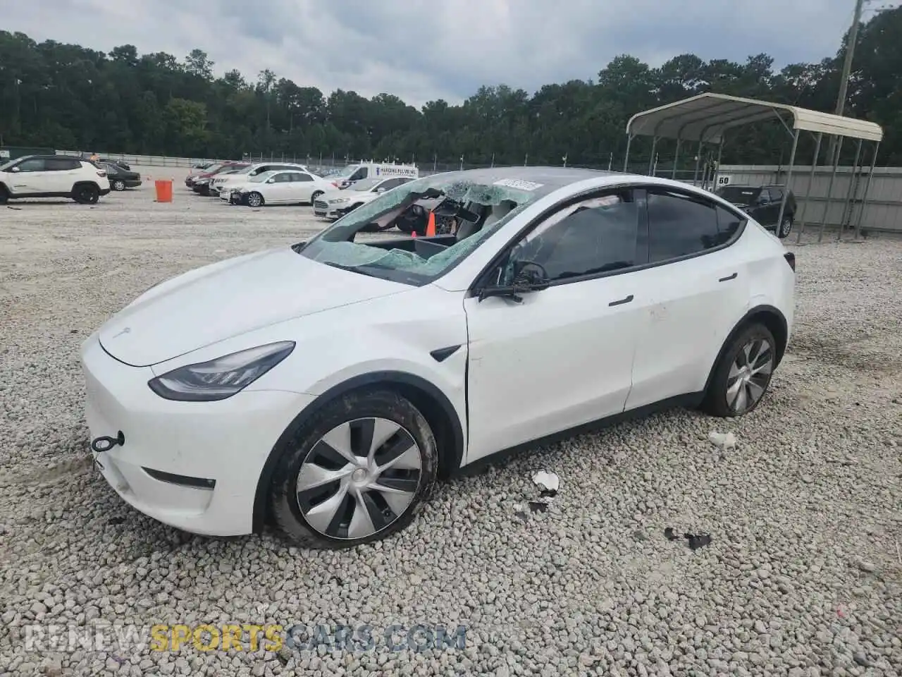 1 Photograph of a damaged car 5YJYGDEDXMF105234 TESLA MODEL Y 2021