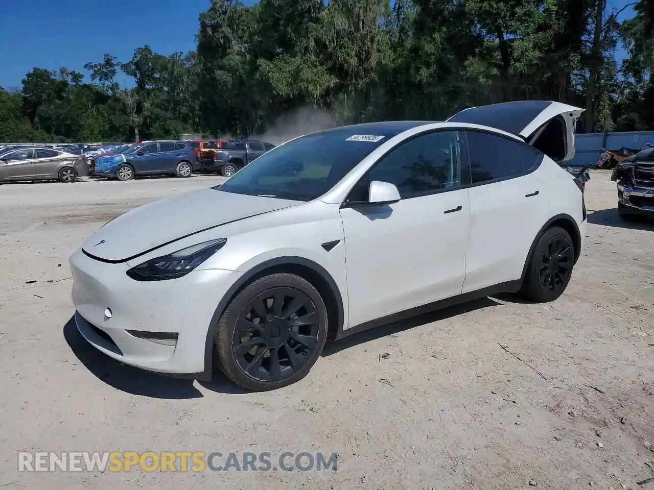 1 Photograph of a damaged car 5YJYGDEE0MF074438 TESLA MODEL Y 2021