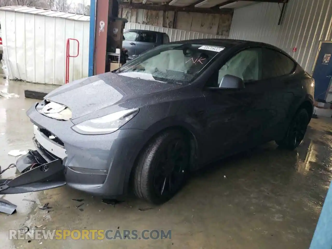 1 Photograph of a damaged car 5YJYGDEE0MF080286 TESLA MODEL Y 2021