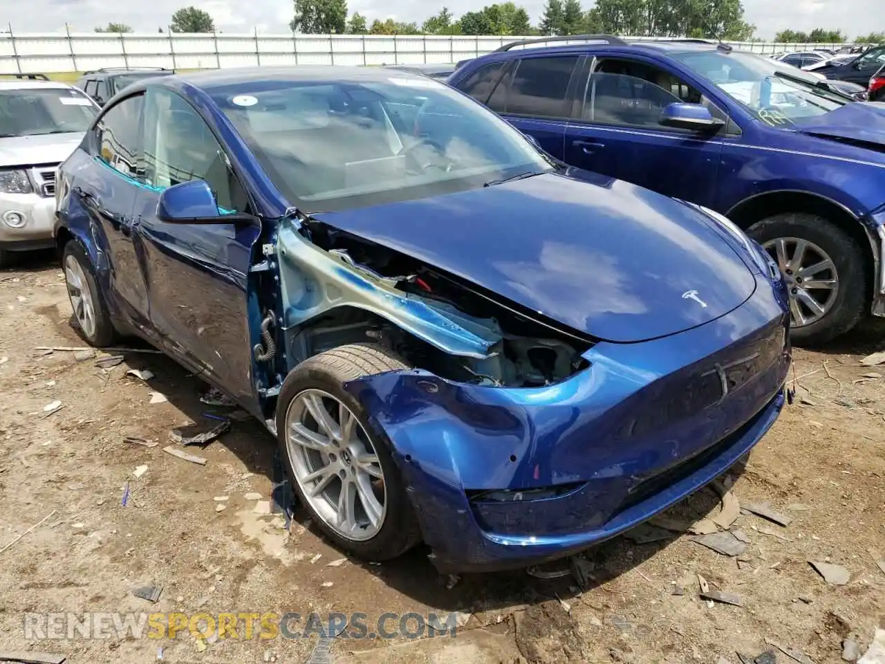 1 fotografías del automóvil dañado 5YJYGDEE0MF082667 TESLA MODEL Y 2021