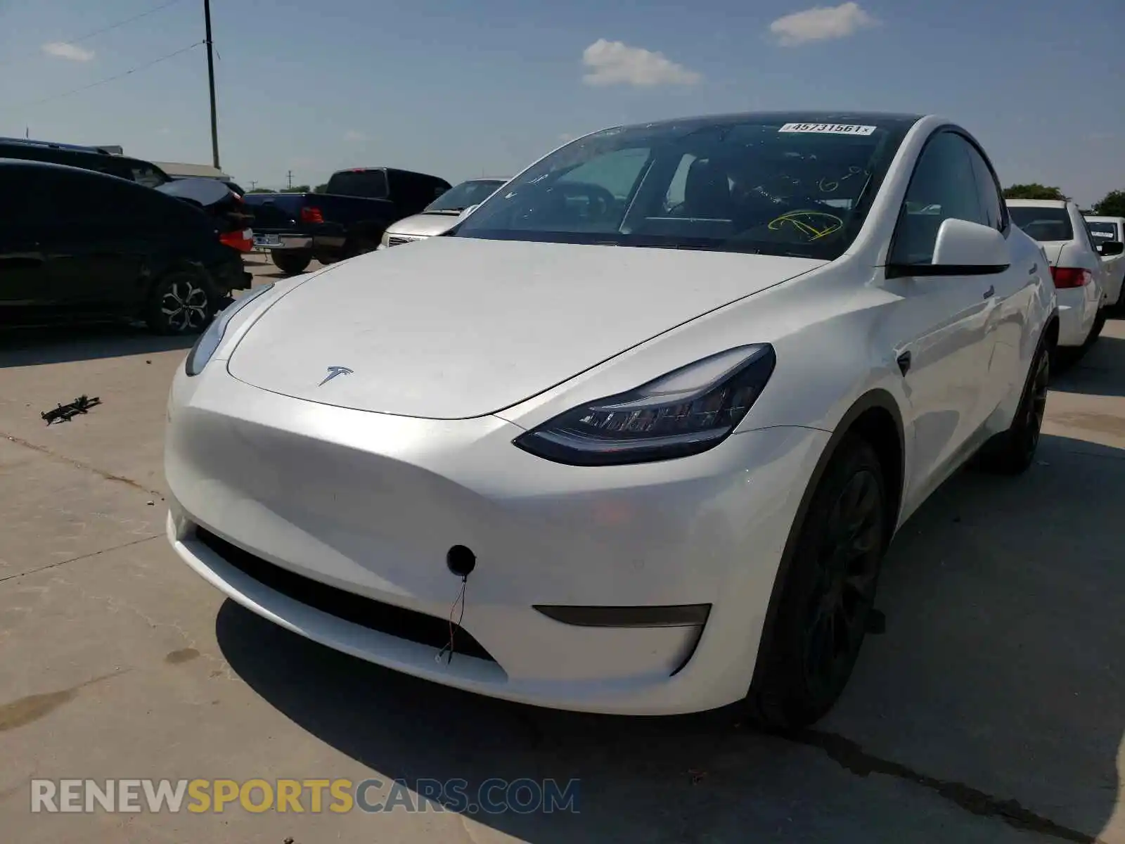2 Фотография поврежденного автомобиля 5YJYGDEE0MF082880 TESLA MODEL Y 2021