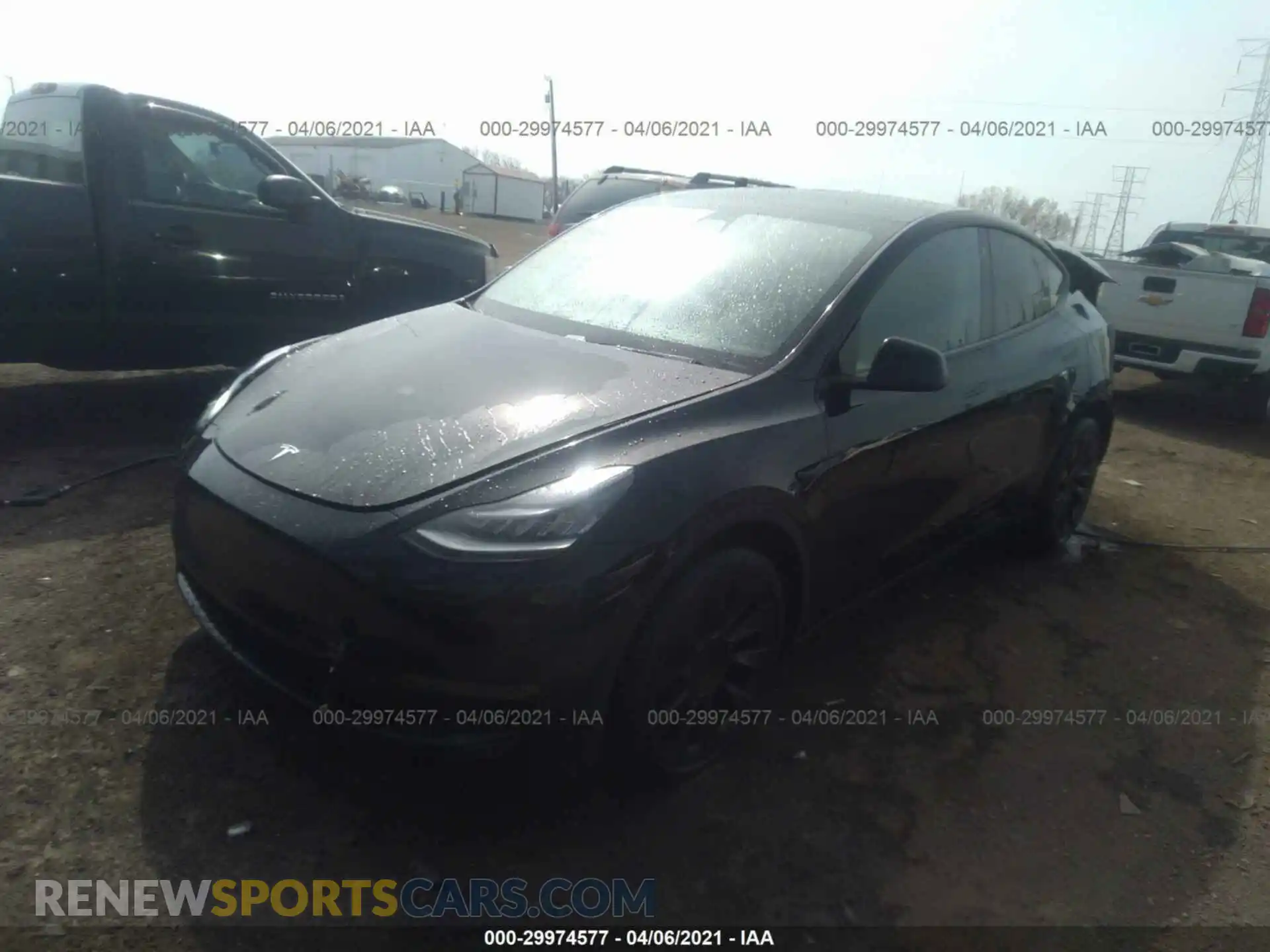 2 Photograph of a damaged car 5YJYGDEE0MF084788 TESLA MODEL Y 2021