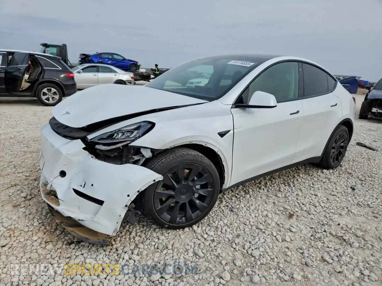 1 Photograph of a damaged car 5YJYGDEE0MF108166 TESLA MODEL Y 2021