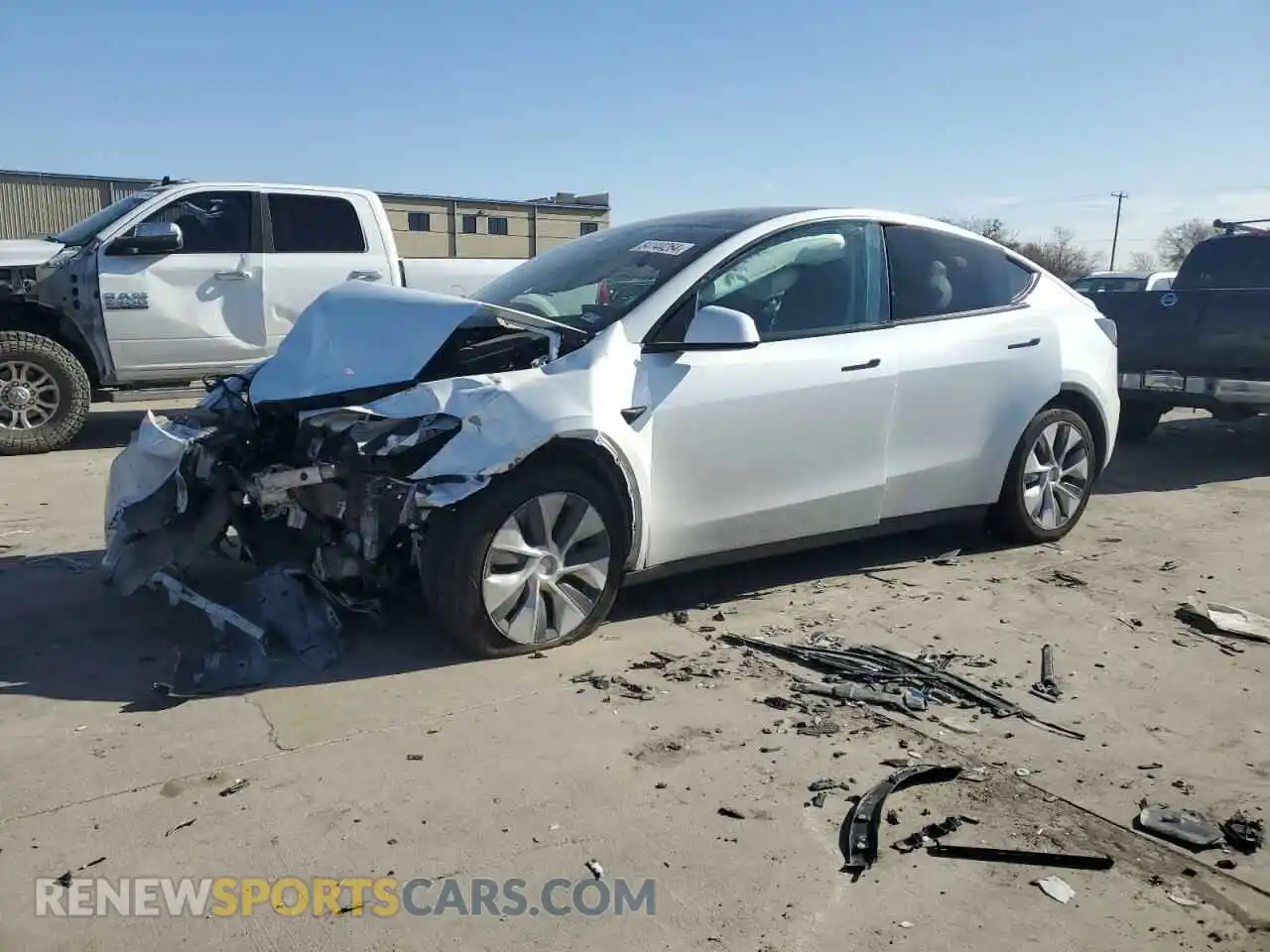 1 Photograph of a damaged car 5YJYGDEE0MF114968 TESLA MODEL Y 2021