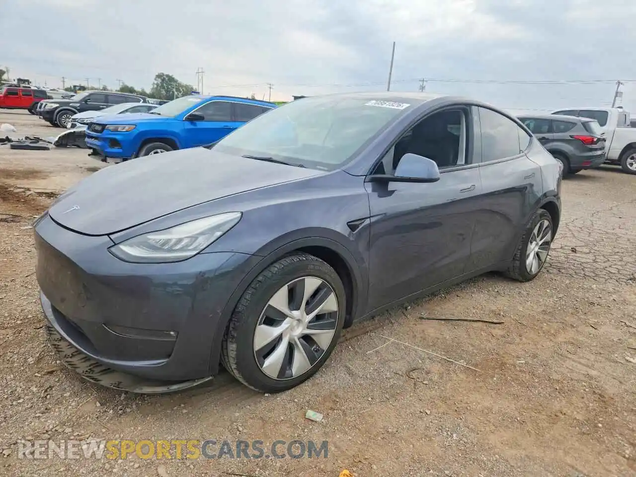 1 Photograph of a damaged car 5YJYGDEE0MF124772 TESLA MODEL Y 2021