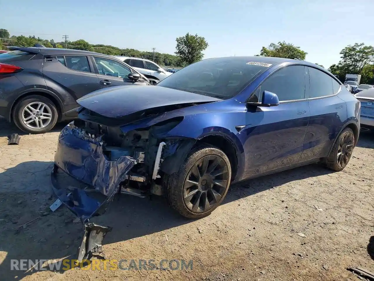 1 Фотография поврежденного автомобиля 5YJYGDEE0MF129647 TESLA MODEL Y 2021