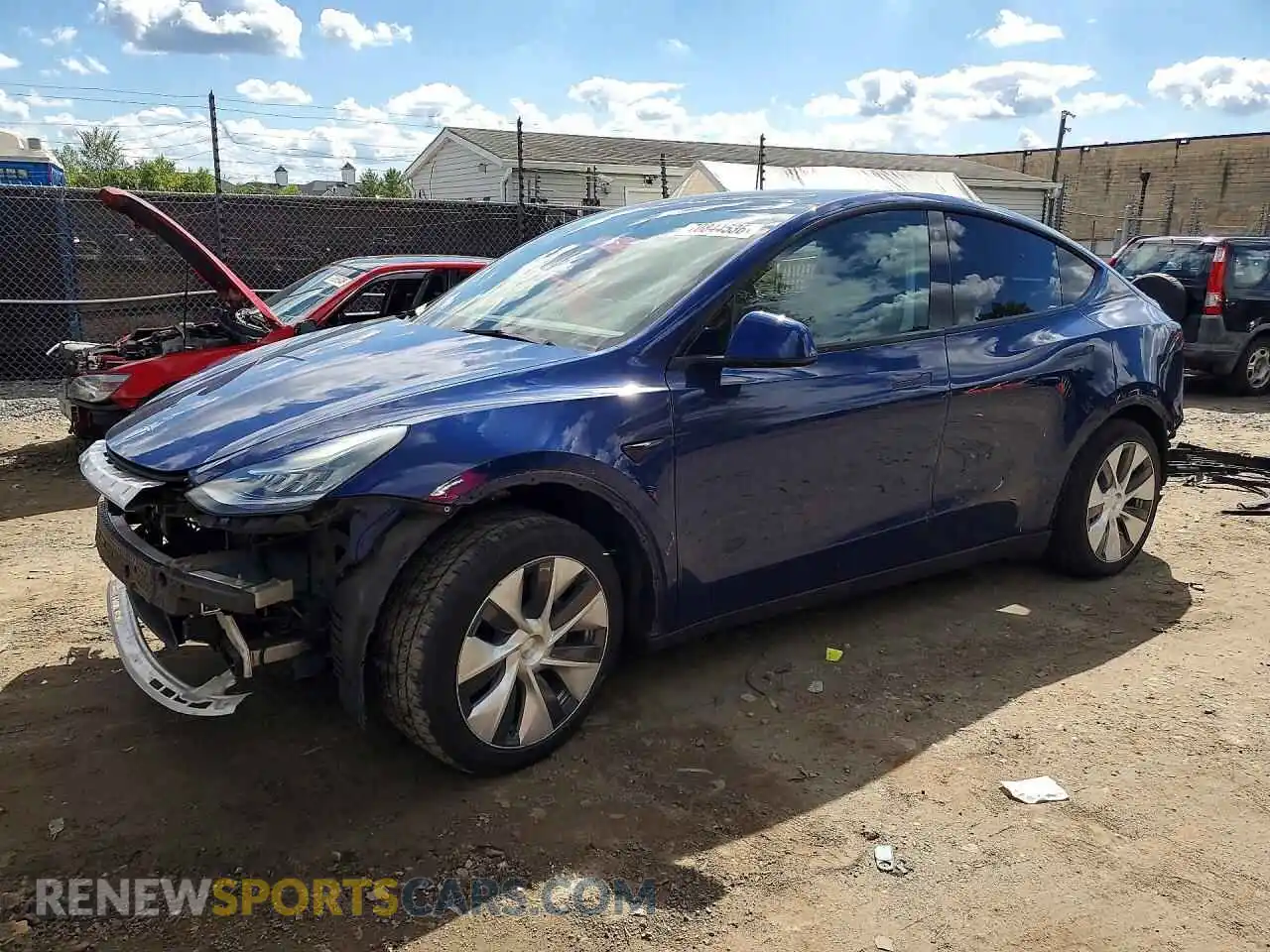 1 Photograph of a damaged car 5YJYGDEE0MF146187 TESLA MODEL Y 2021