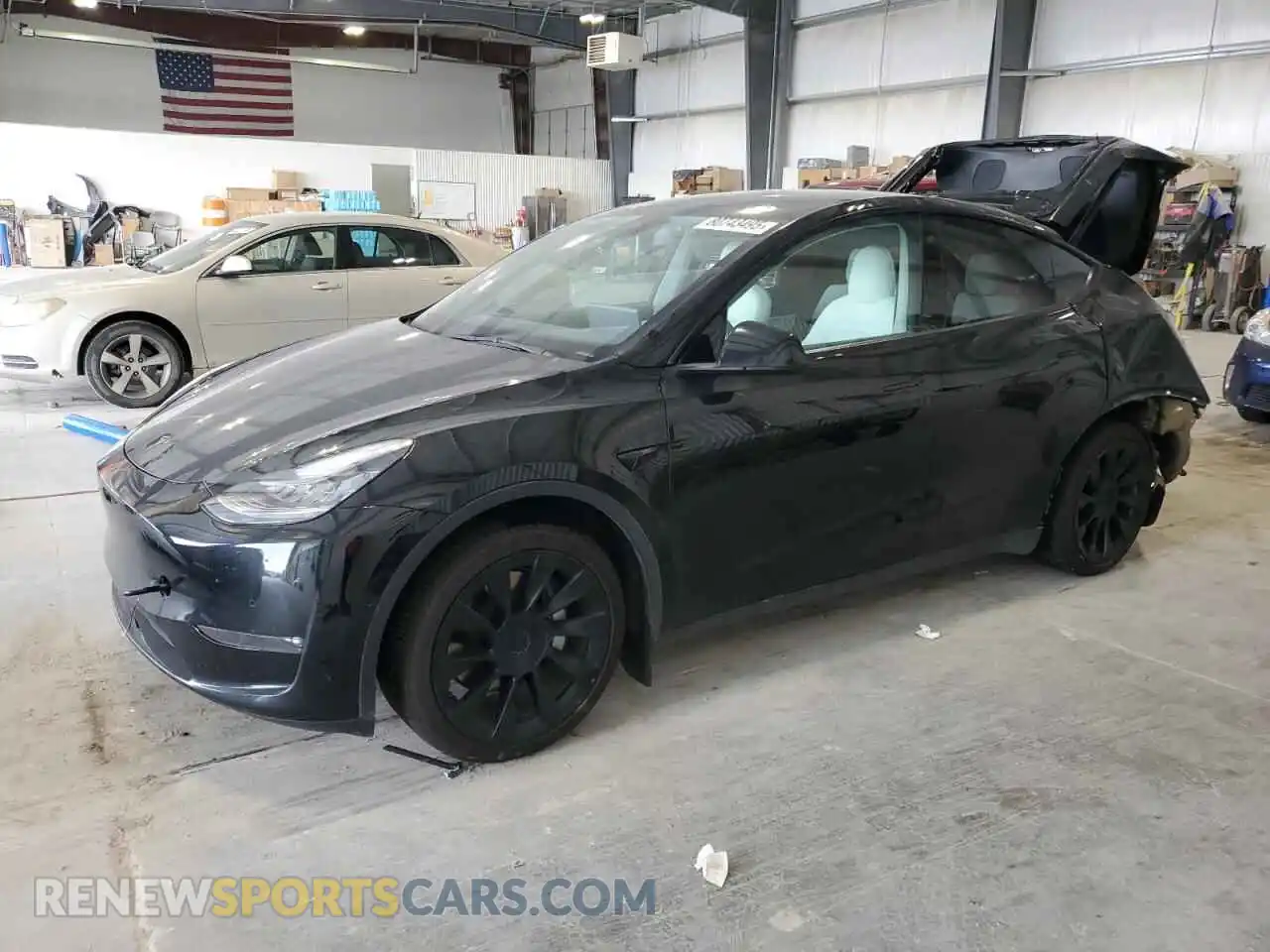 1 Photograph of a damaged car 5YJYGDEE0MF173096 TESLA MODEL Y 2021