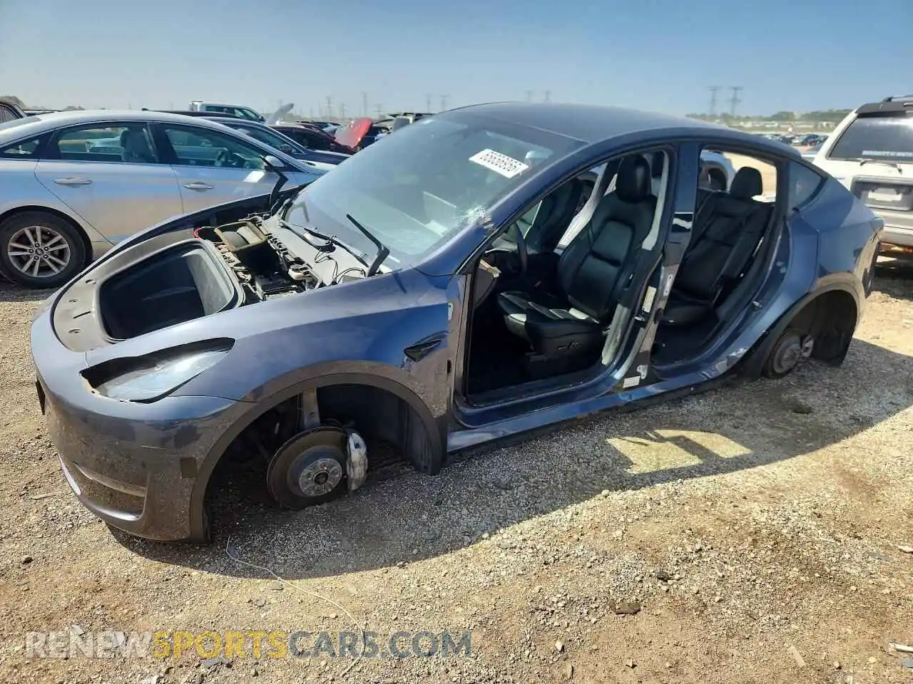 1 Photograph of a damaged car 5YJYGDEE0MF185359 TESLA MODEL Y 2021