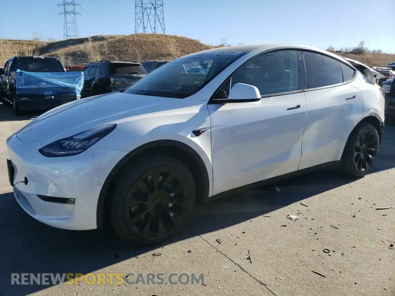 1 fotografías del automóvil dañado 5YJYGDEE0MF185605 TESLA MODEL Y 2021