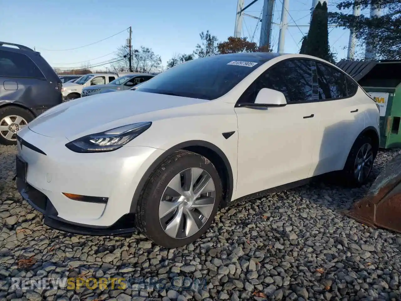 1 Photograph of a damaged car 5YJYGDEE0MF185913 TESLA MODEL Y 2021