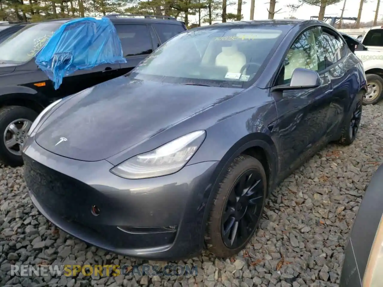 2 Фотография поврежденного автомобиля 5YJYGDEE0MF210504 TESLA MODEL Y 2021