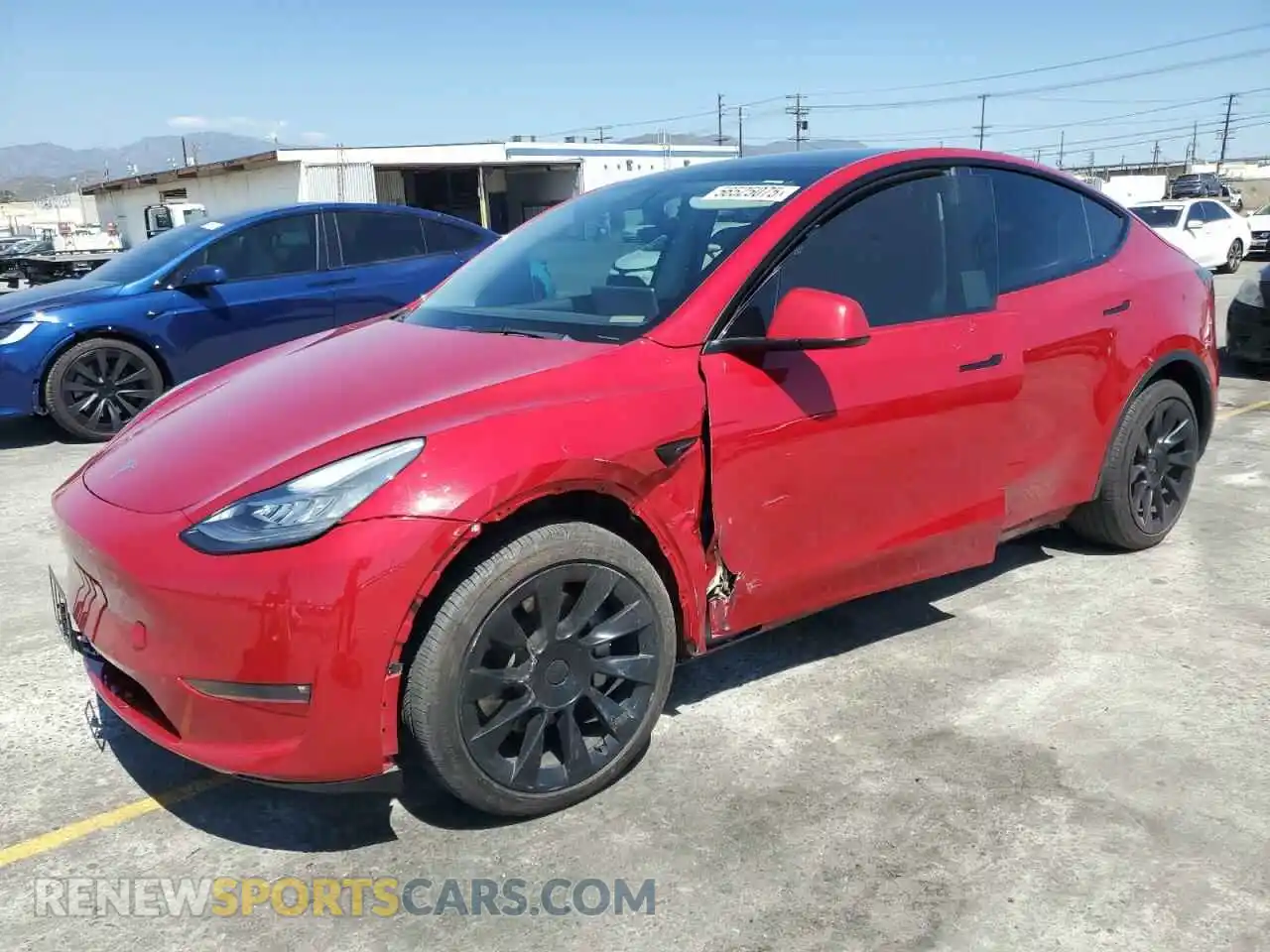 1 Photograph of a damaged car 5YJYGDEE0MF217761 TESLA MODEL Y 2021