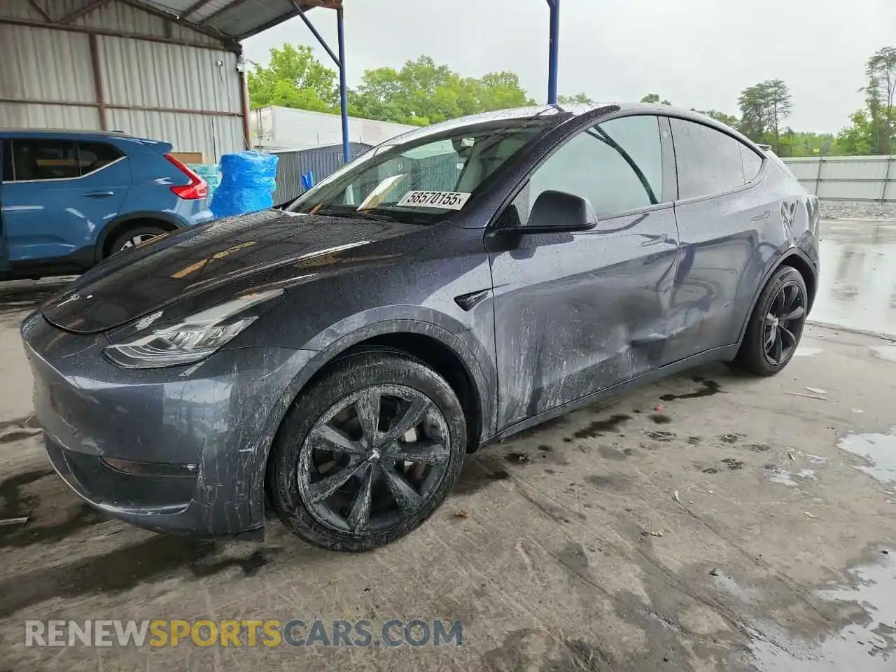 1 Photograph of a damaged car 5YJYGDEE0MF229022 TESLA MODEL Y 2021