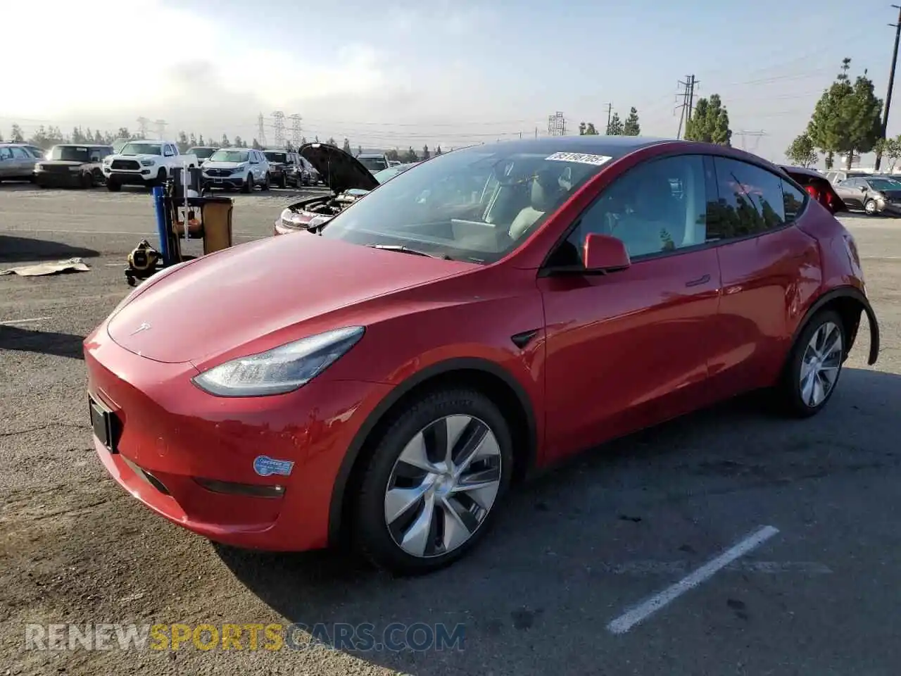 1 Photograph of a damaged car 5YJYGDEE0MF229988 TESLA MODEL Y 2021