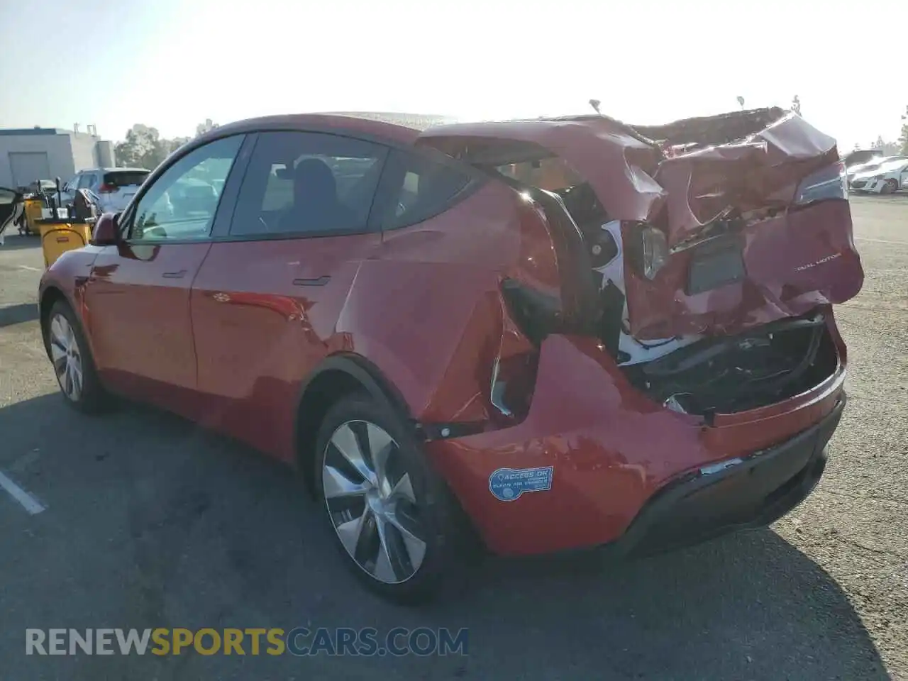 2 Photograph of a damaged car 5YJYGDEE0MF229988 TESLA MODEL Y 2021
