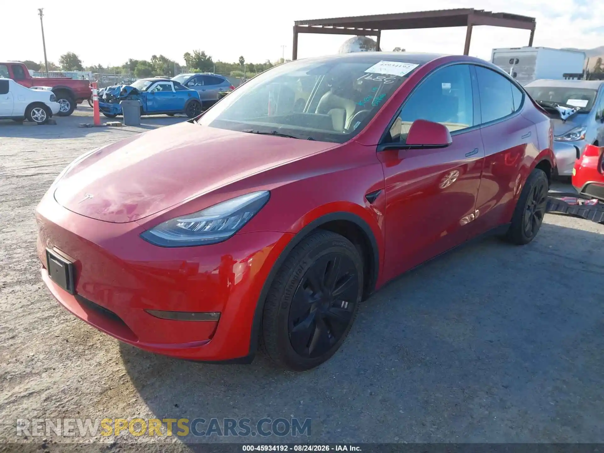 2 Photograph of a damaged car 5YJYGDEE0MF244796 TESLA MODEL Y 2021