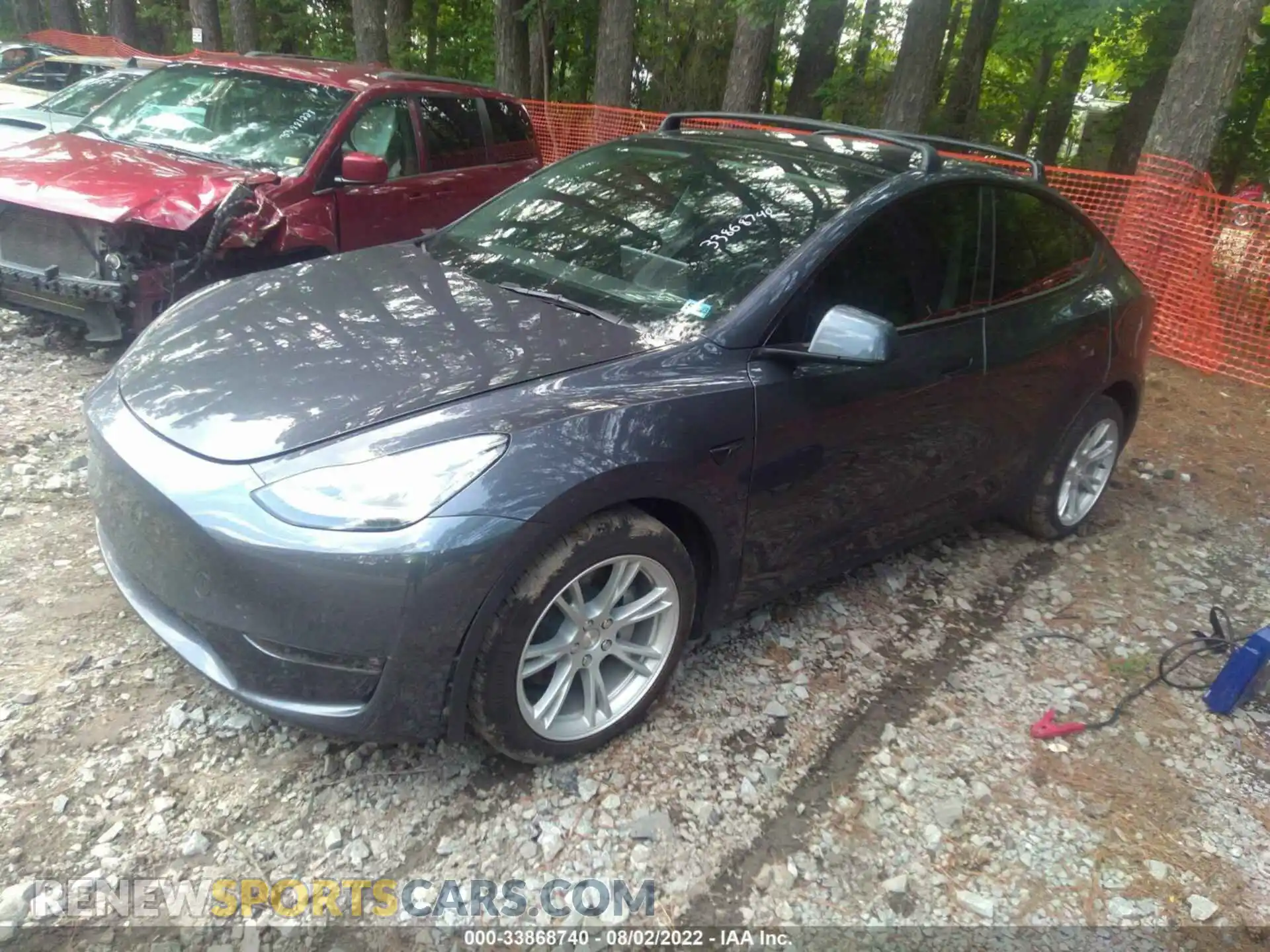 2 fotografías del automóvil dañado 5YJYGDEE0MF254955 TESLA MODEL Y 2021