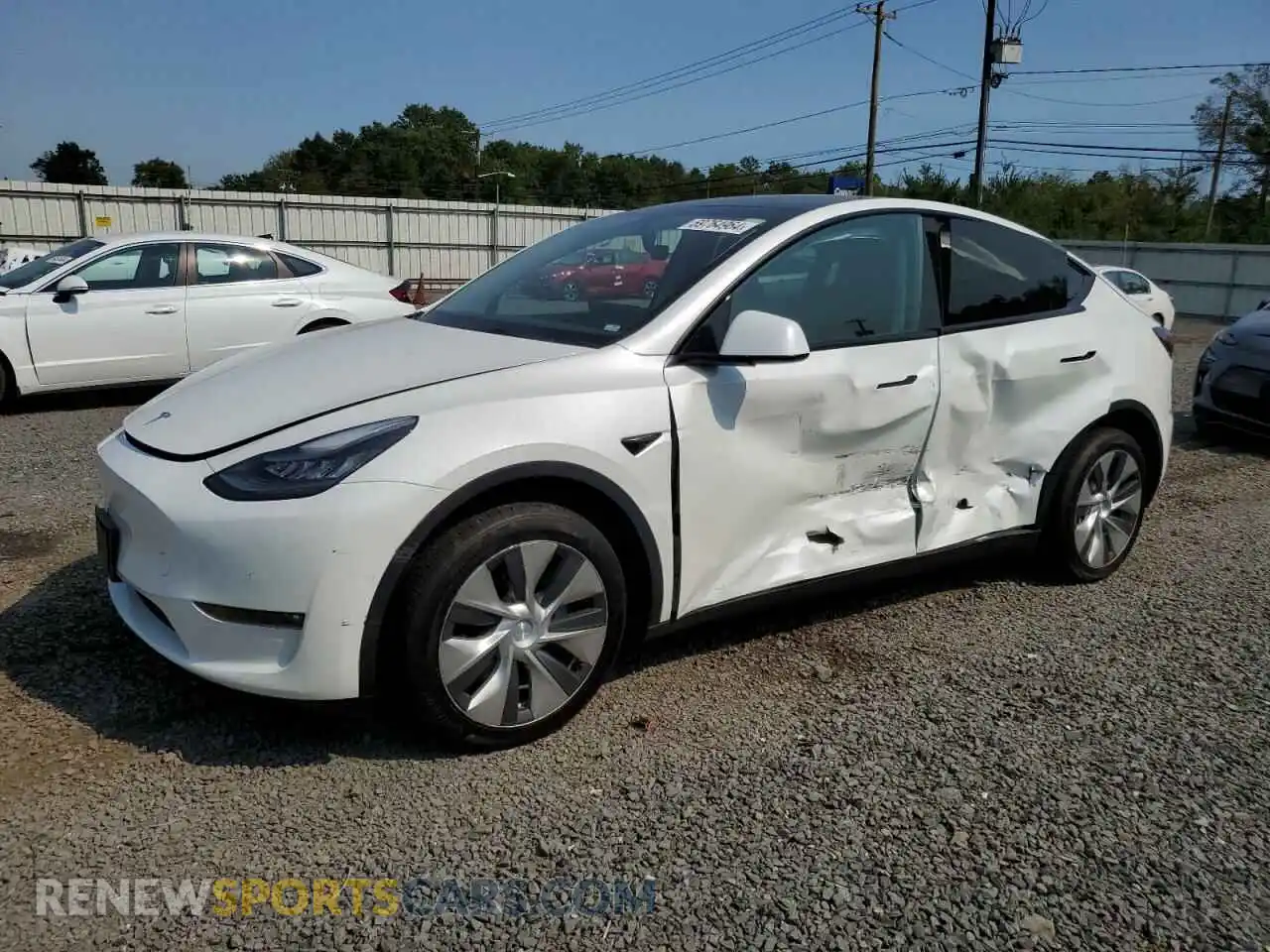 1 Photograph of a damaged car 5YJYGDEE0MF258102 TESLA MODEL Y 2021
