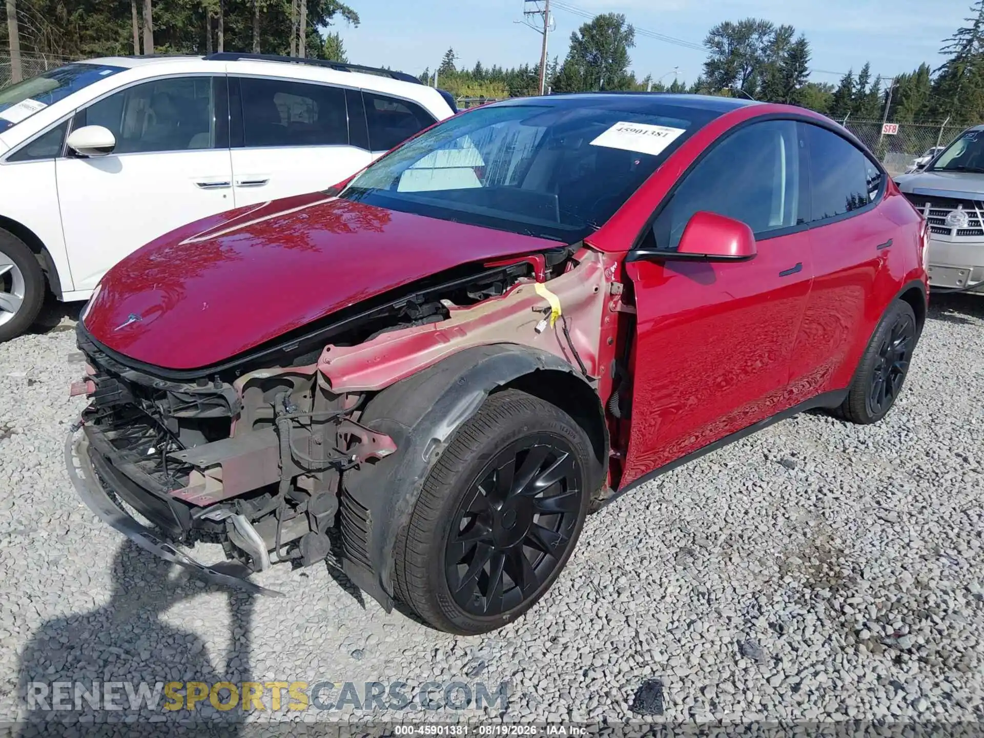2 Photograph of a damaged car 5YJYGDEE0MF259122 TESLA MODEL Y 2021