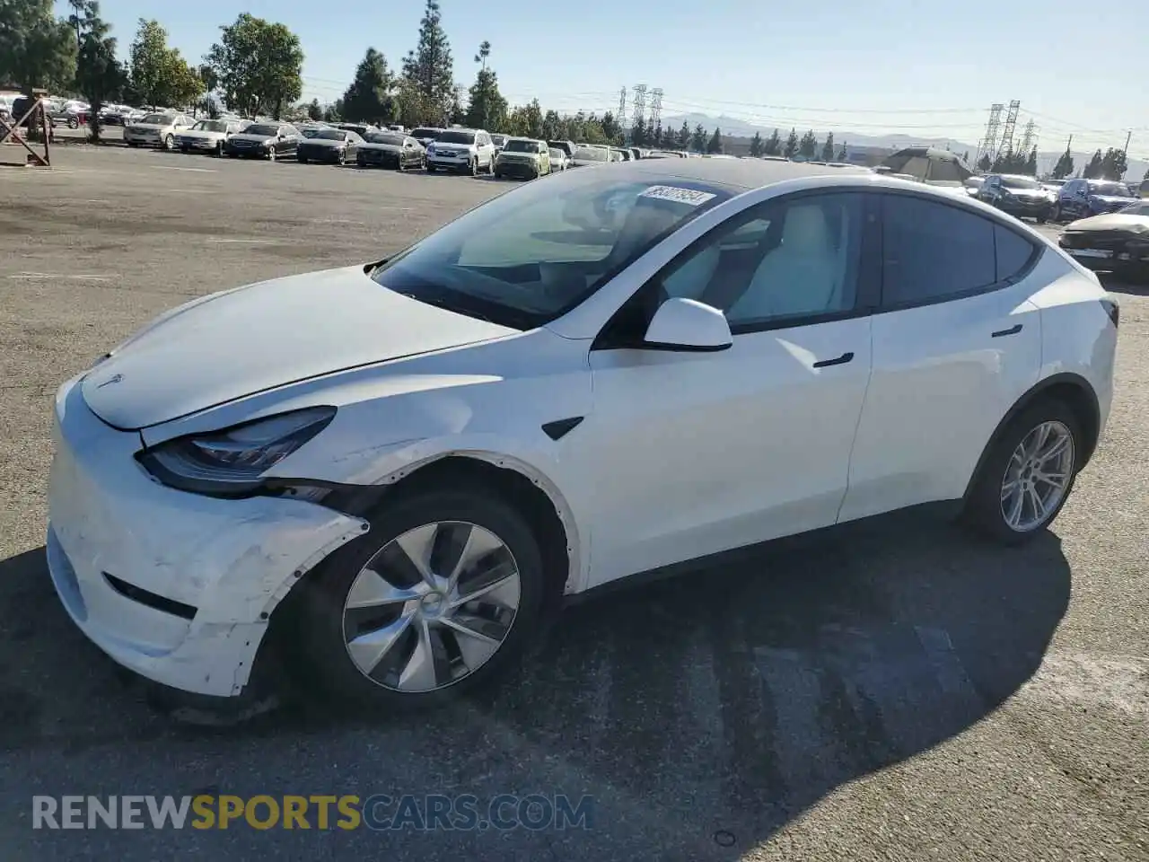 1 Photograph of a damaged car 5YJYGDEE0MF274834 TESLA MODEL Y 2021
