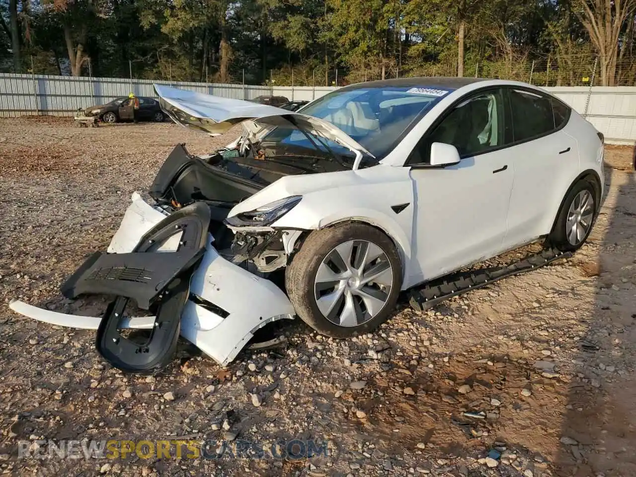 1 Photograph of a damaged car 5YJYGDEE0MF305418 TESLA MODEL Y 2021