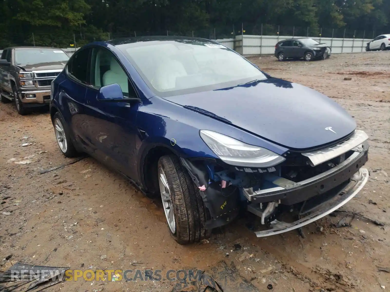 1 Photograph of a damaged car 5YJYGDEE1MF074738 TESLA MODEL Y 2021