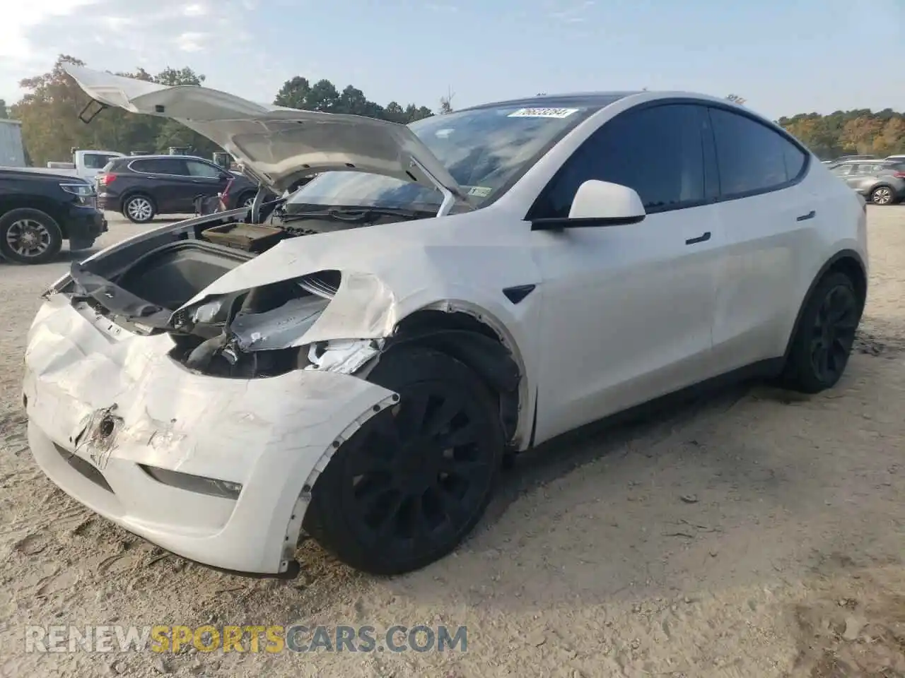 1 Photograph of a damaged car 5YJYGDEE1MF077025 TESLA MODEL Y 2021