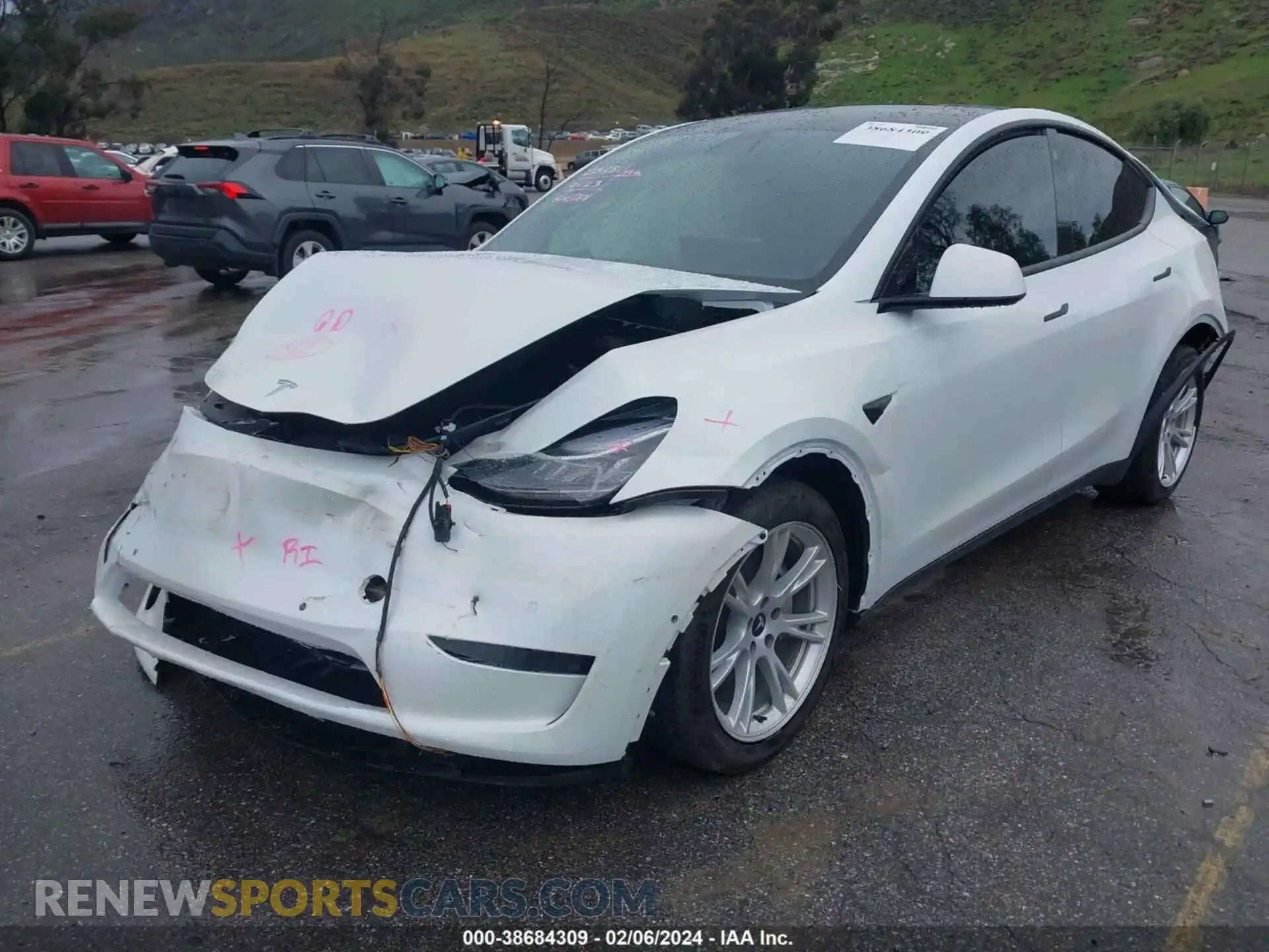 2 Фотография поврежденного автомобиля 5YJYGDEE1MF078840 TESLA MODEL Y 2021