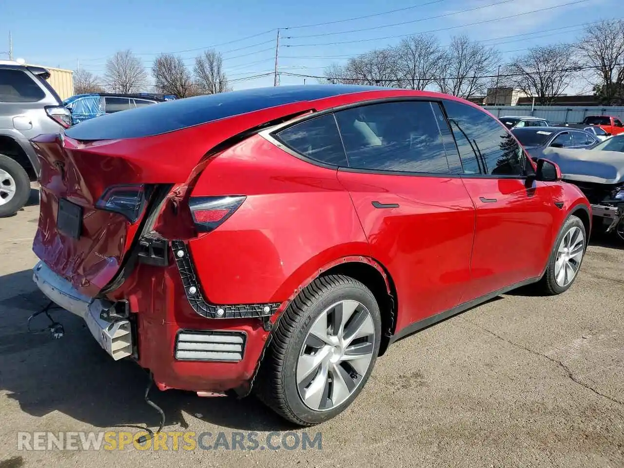 3 Фотография поврежденного автомобиля 5YJYGDEE1MF081074 TESLA MODEL Y 2021