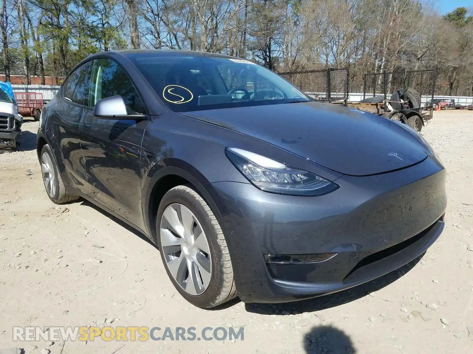 1 Photograph of a damaged car 5YJYGDEE1MF086713 TESLA MODEL Y 2021