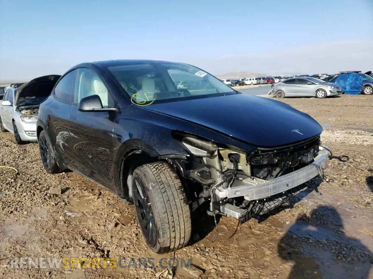 1 Фотография поврежденного автомобиля 5YJYGDEE1MF088638 TESLA MODEL Y 2021