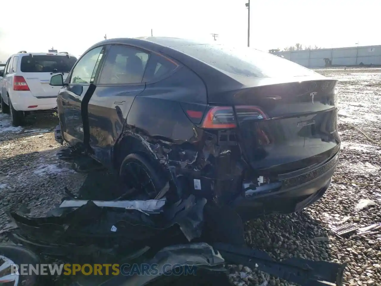 3 Фотография поврежденного автомобиля 5YJYGDEE1MF088638 TESLA MODEL Y 2021