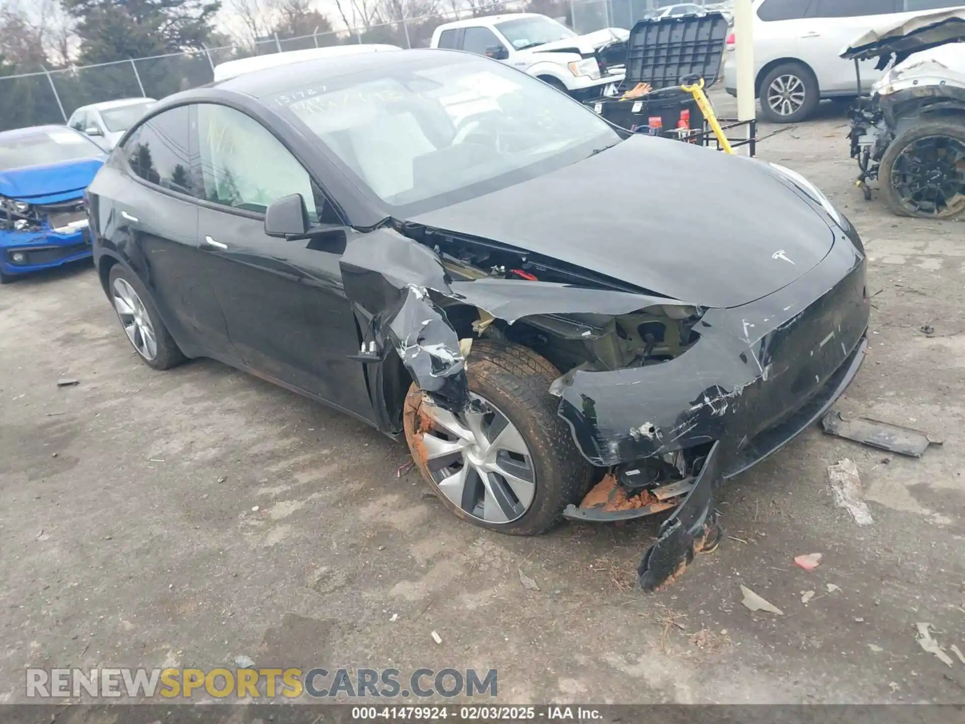 1 Photograph of a damaged car 5YJYGDEE1MF122996 TESLA MODEL Y 2021