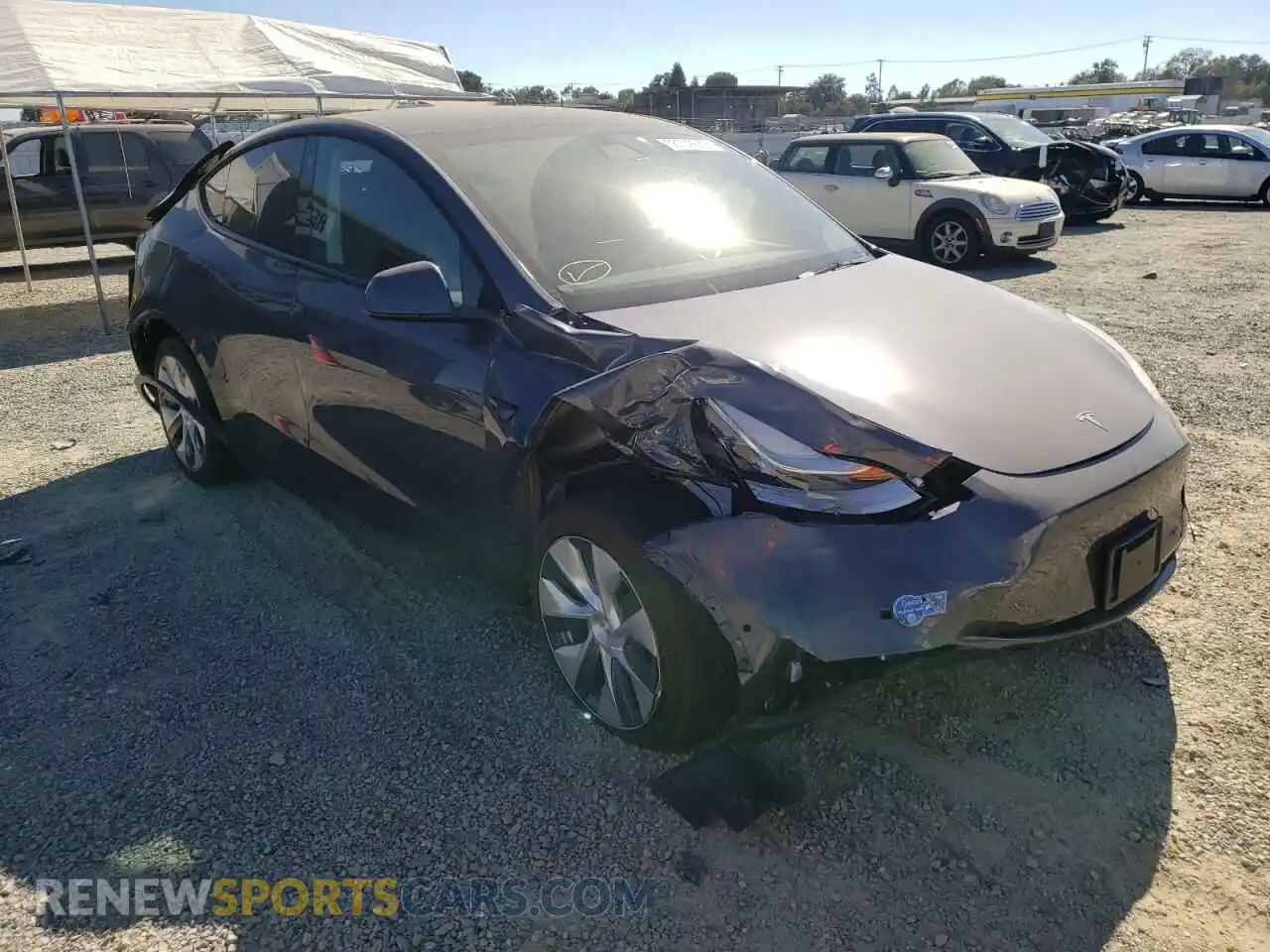 1 Photograph of a damaged car 5YJYGDEE1MF140611 TESLA MODEL Y 2021